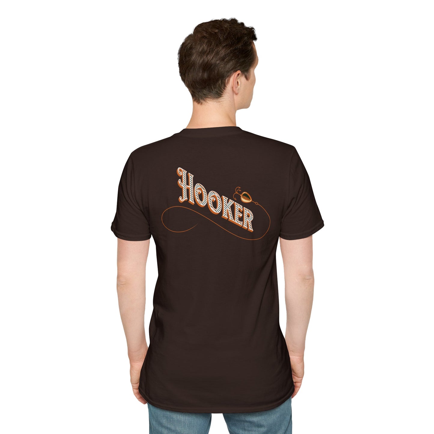 Fishing Theme T-Shirt - Humorous Rear Illustration