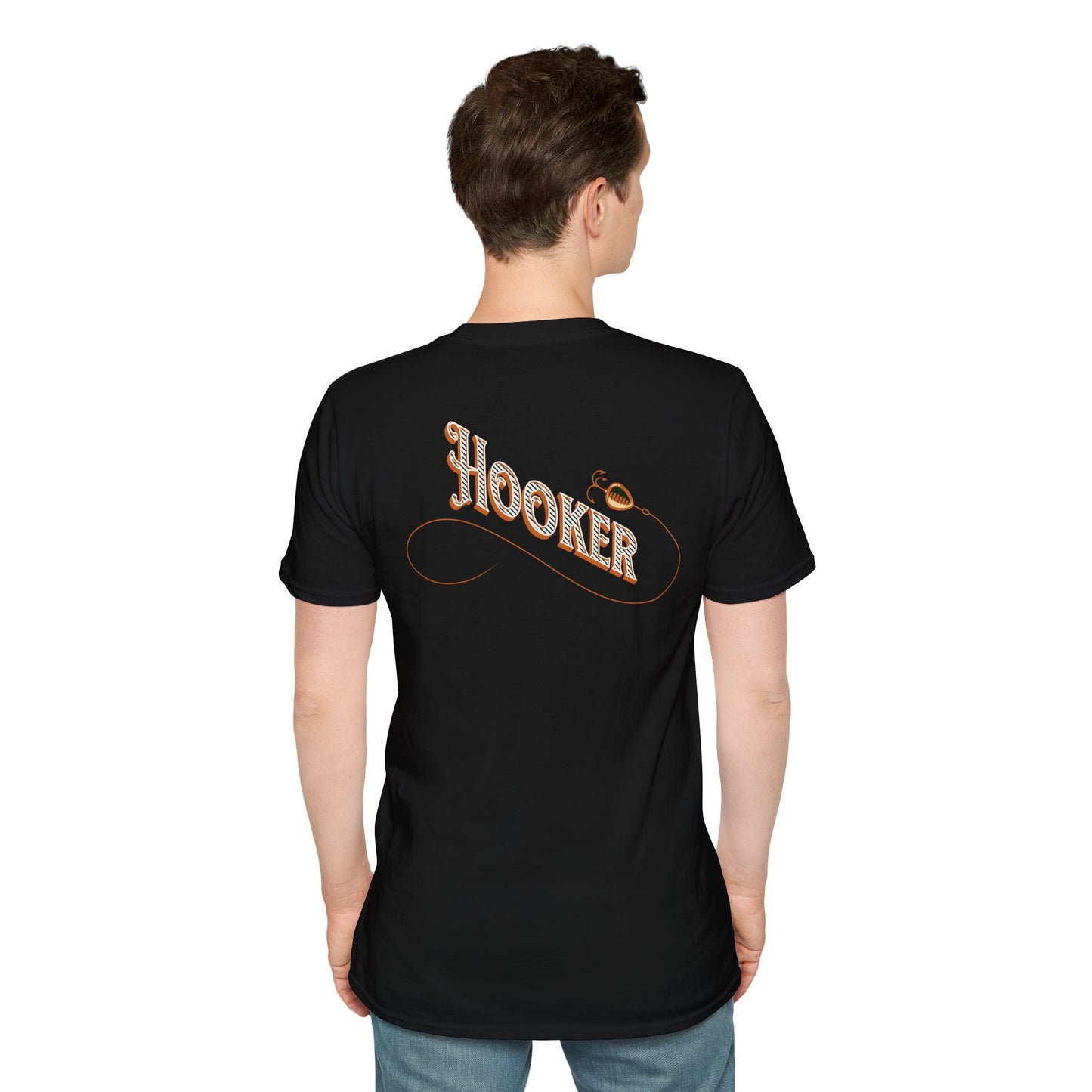 Fishing Theme T-Shirt - Humorous Rear Illustration