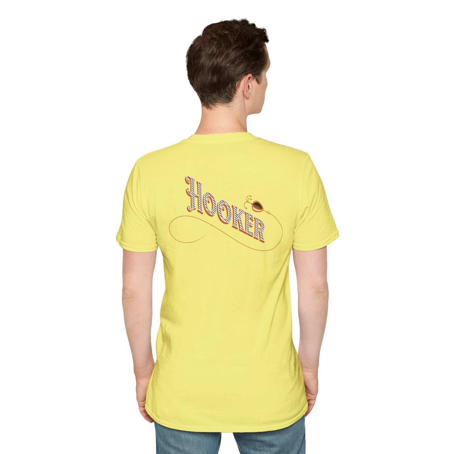 Fishing Theme T-Shirt - Humorous Rear Illustration
