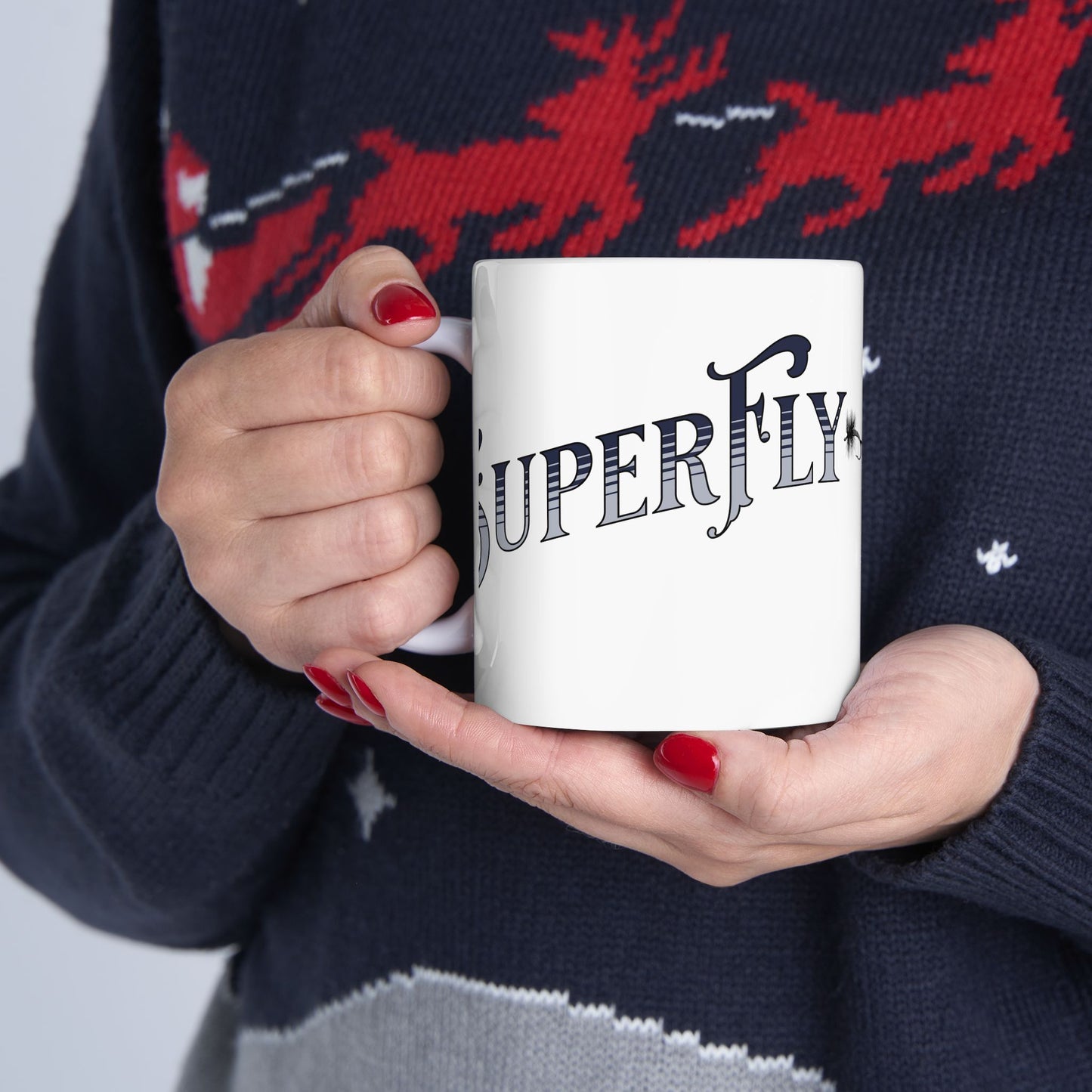 Mug - Funny Fishing Themed Ceramic Mug (11oz, 15oz)