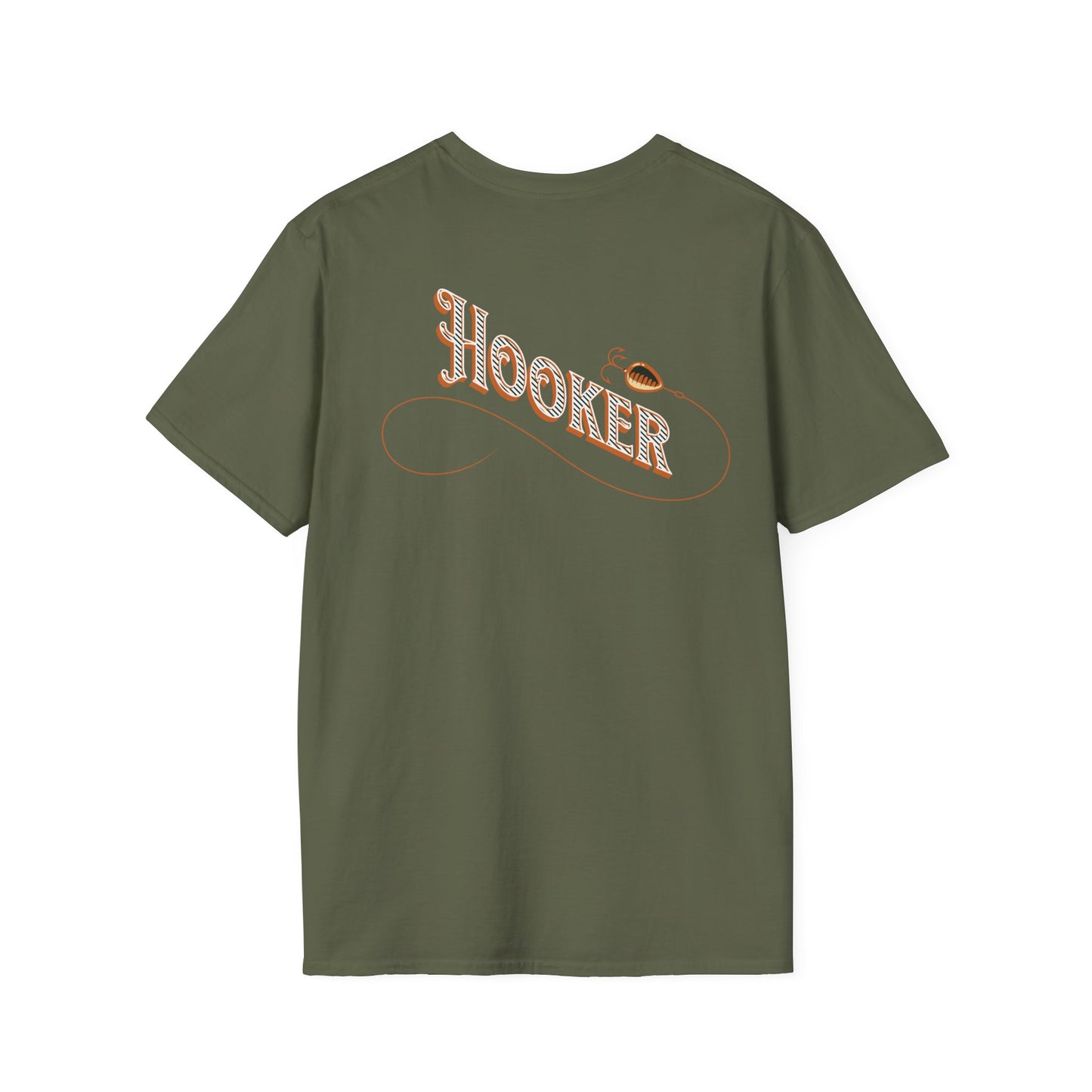 Fishing Theme T-Shirt - Humorous Rear Illustration
