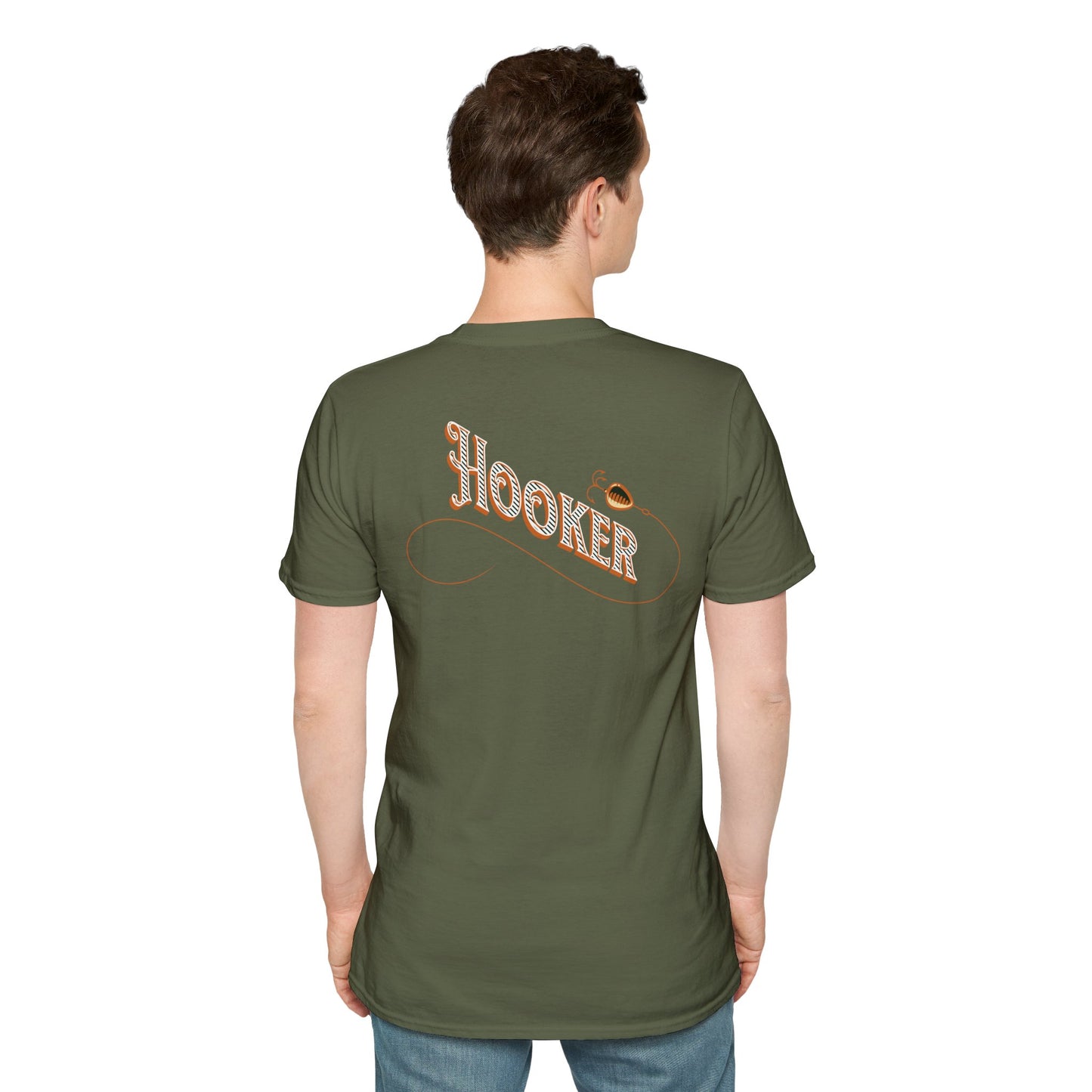 Fishing Theme T-Shirt - Humorous Rear Illustration