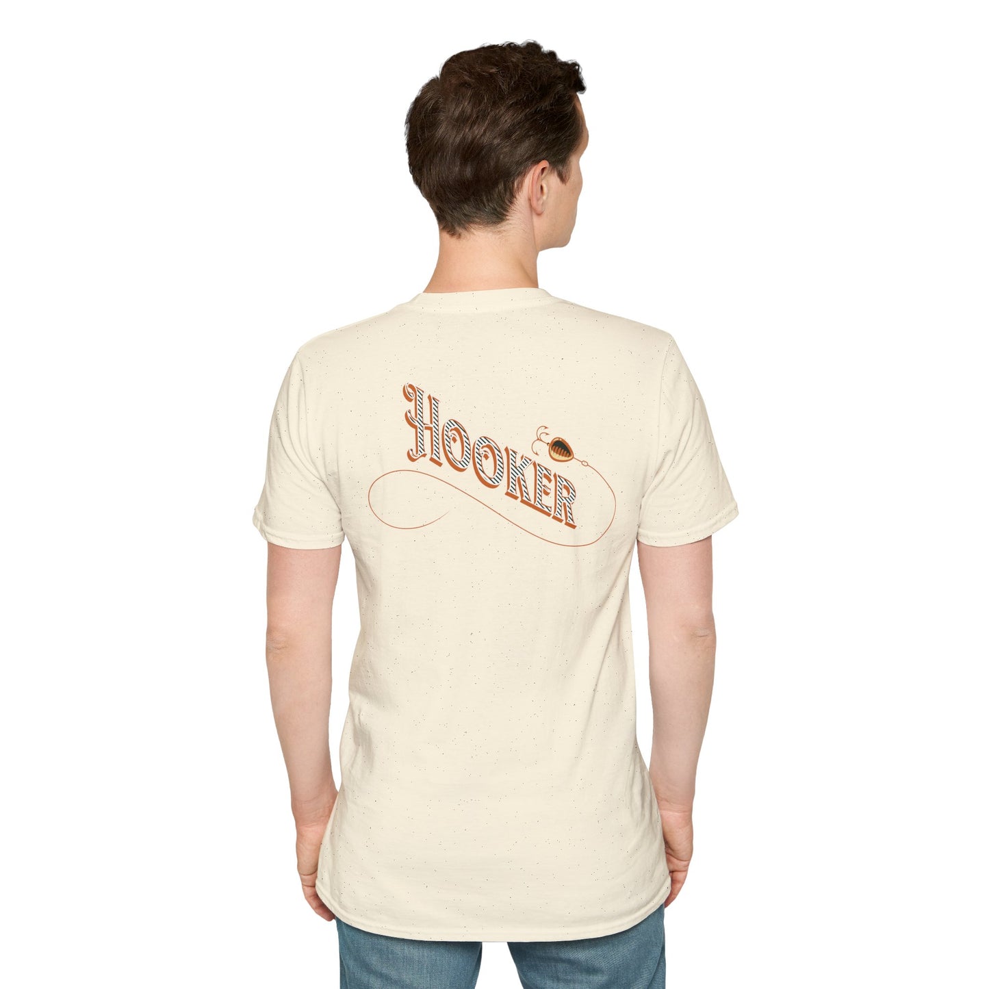 Fishing Theme T-Shirt - Humorous Rear Illustration