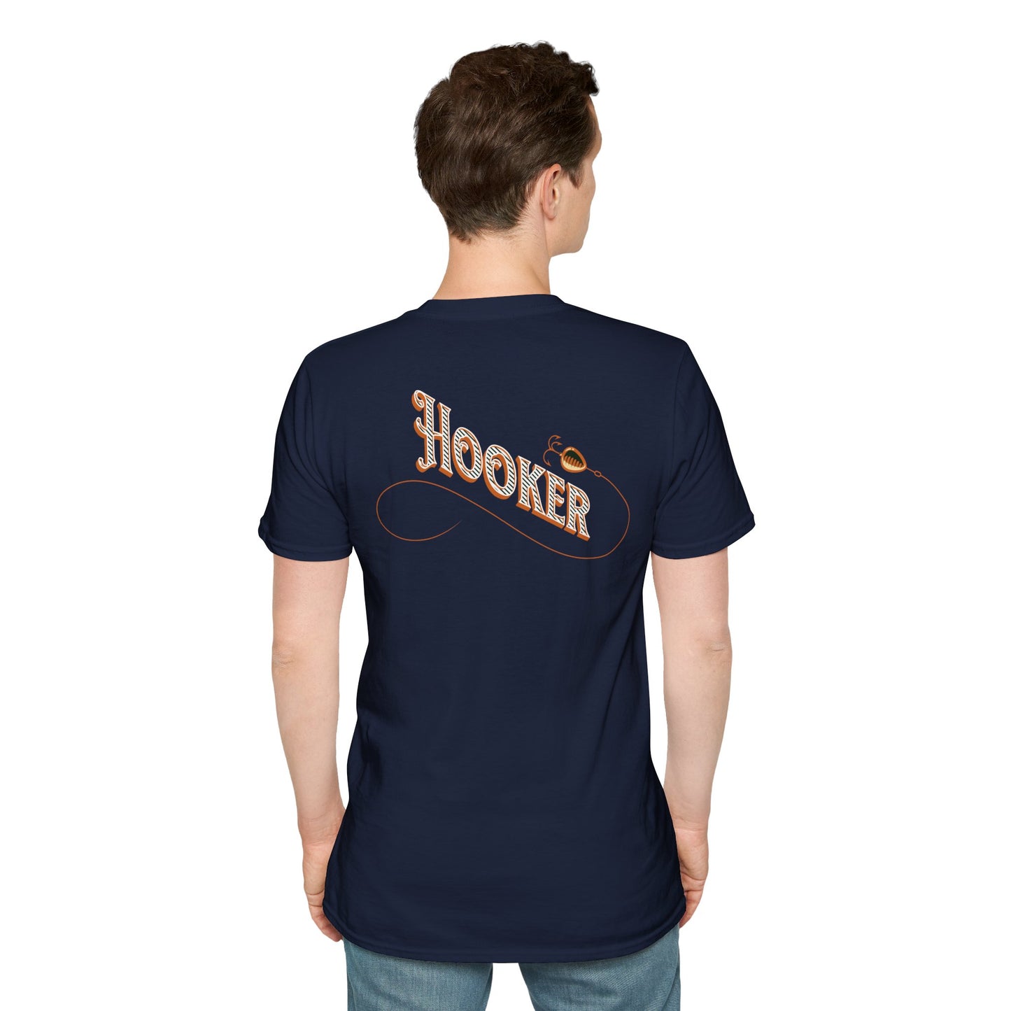 Fishing Theme T-Shirt - Humorous Rear Illustration