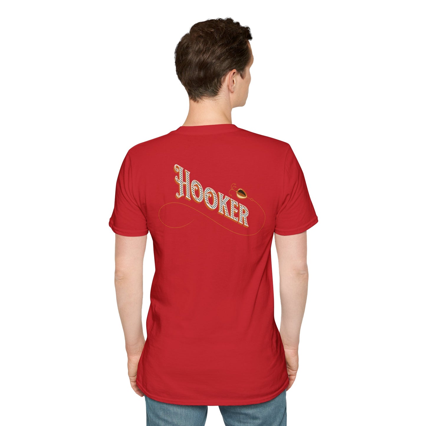 Fishing Theme T-Shirt - Humorous Rear Illustration