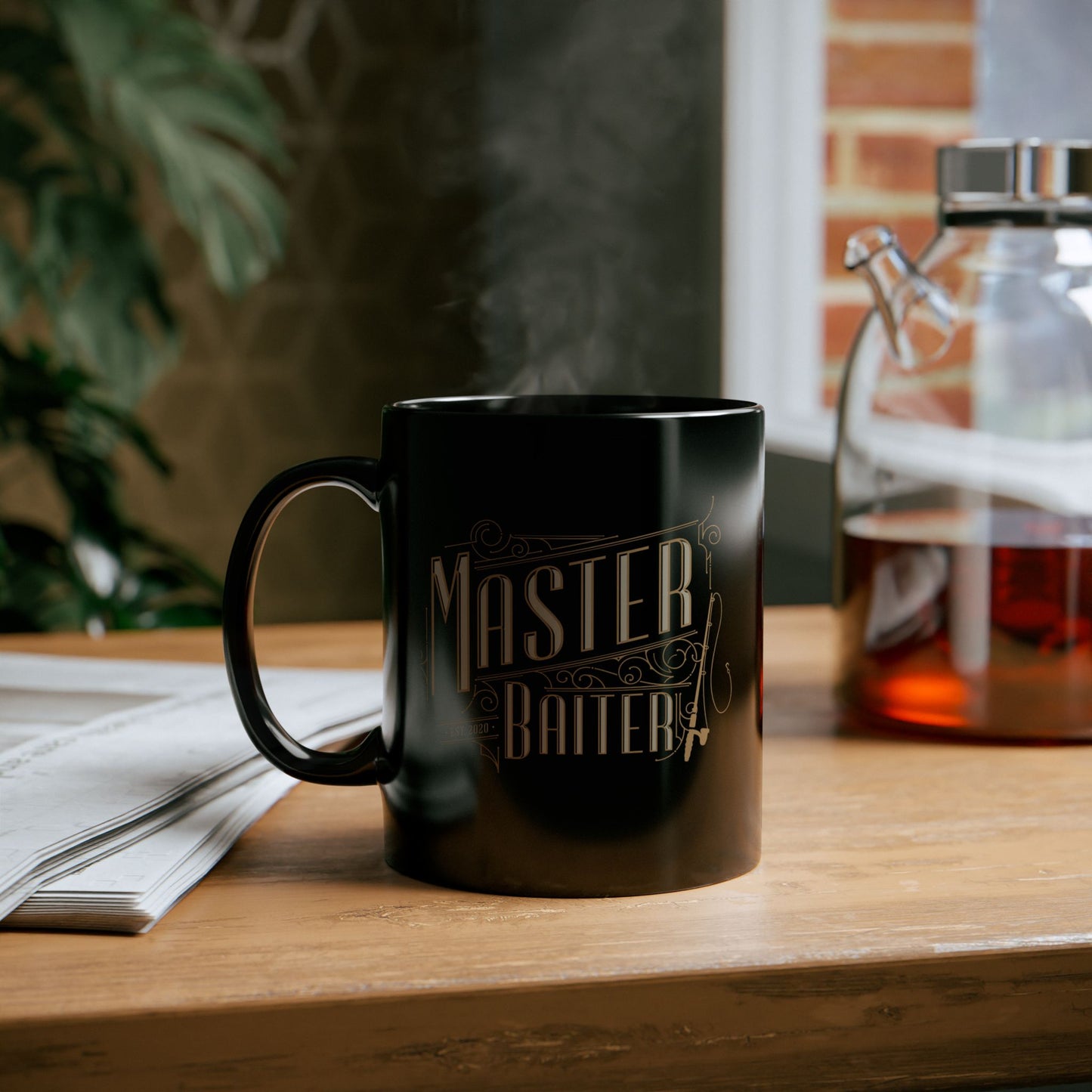 Mug - Humorous Fishing Themed Novelty Black Mug (11oz, 15oz)
