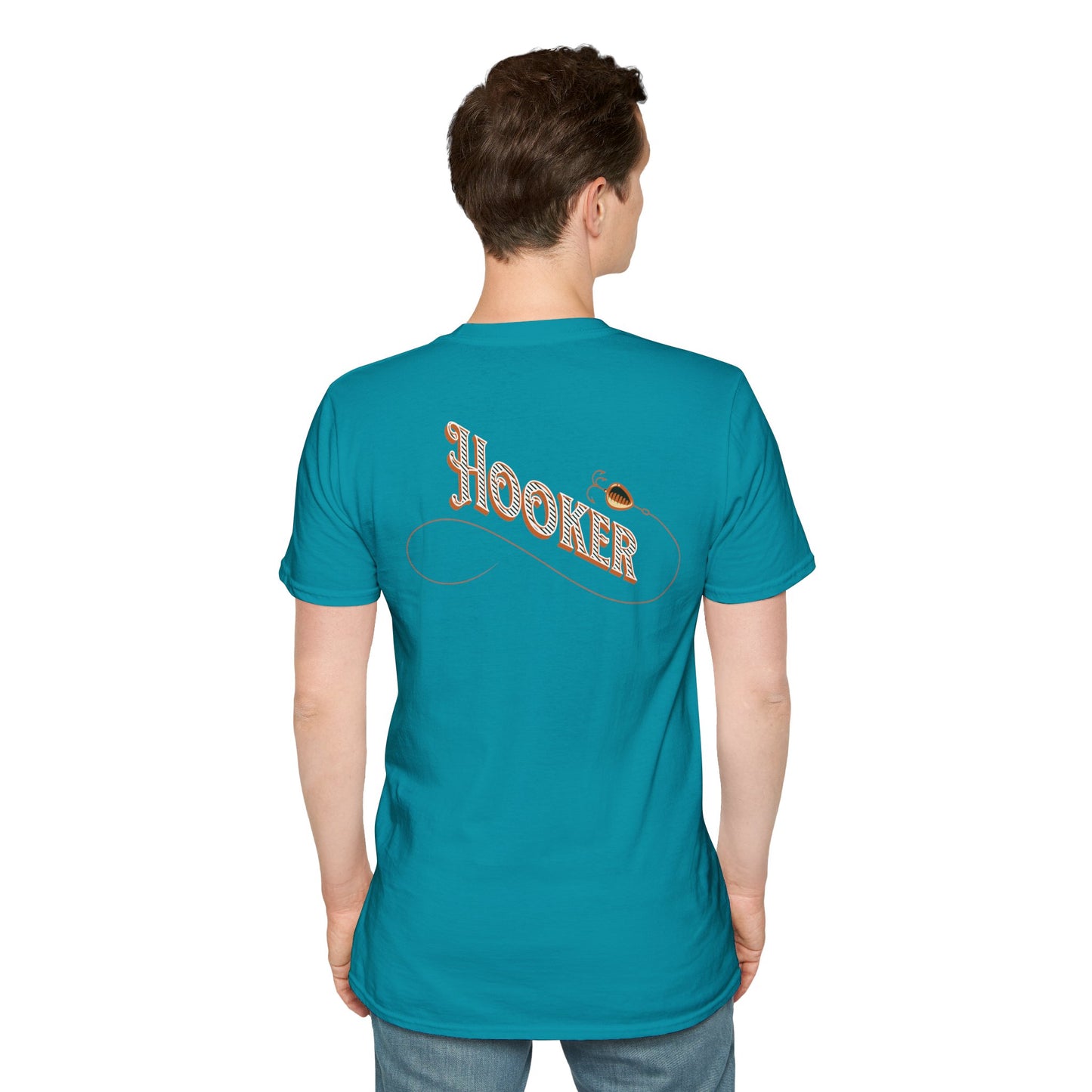 Fishing Theme T-Shirt - Humorous Rear Illustration