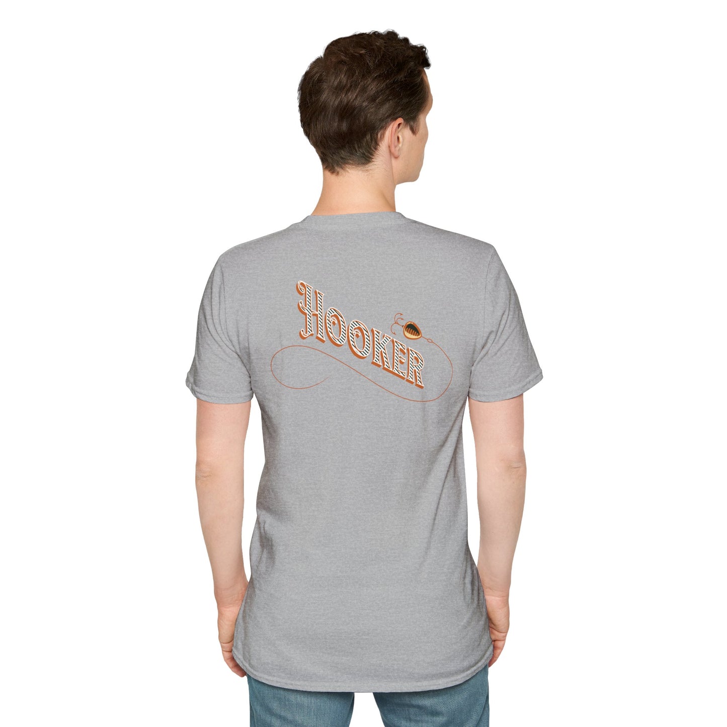 Fishing Theme T-Shirt - Humorous Rear Illustration