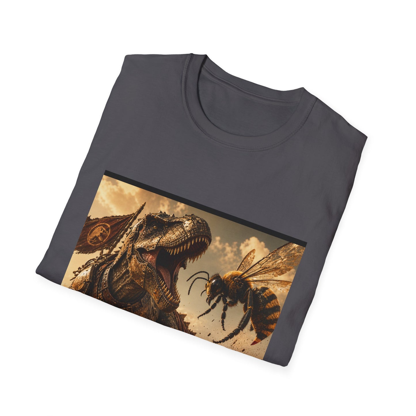 T‑Shirt — Dino vs. Giant Hornet Graphic Tee