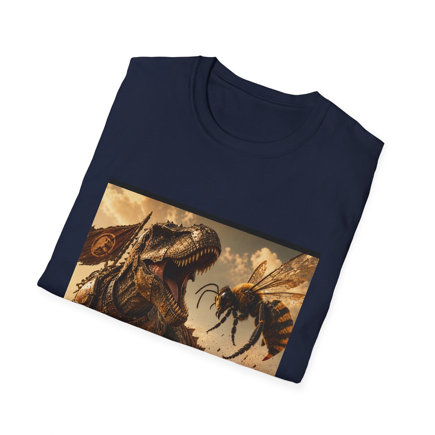 T‑Shirt — Dino vs. Giant Hornet Graphic Tee