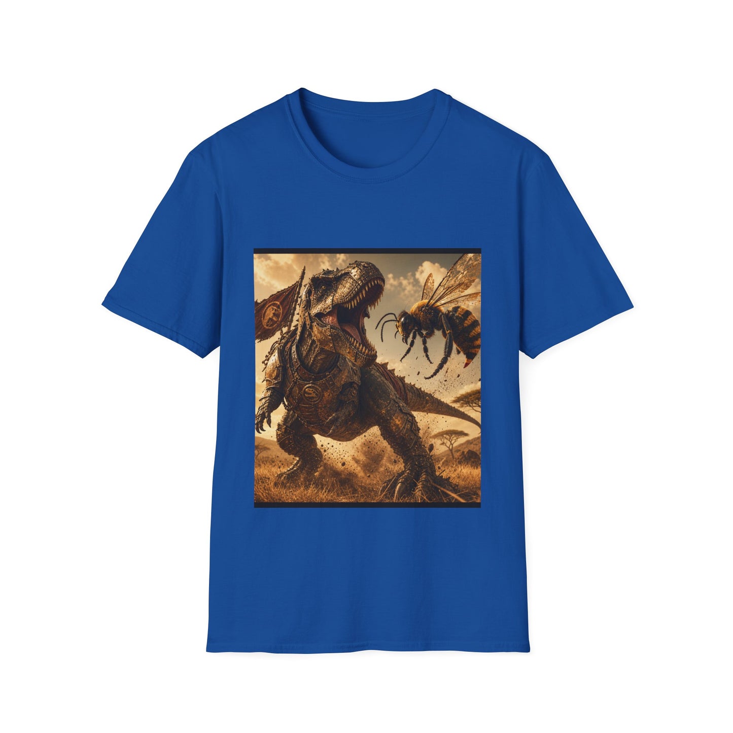 T‑Shirt — Dino vs. Giant Hornet Graphic Tee