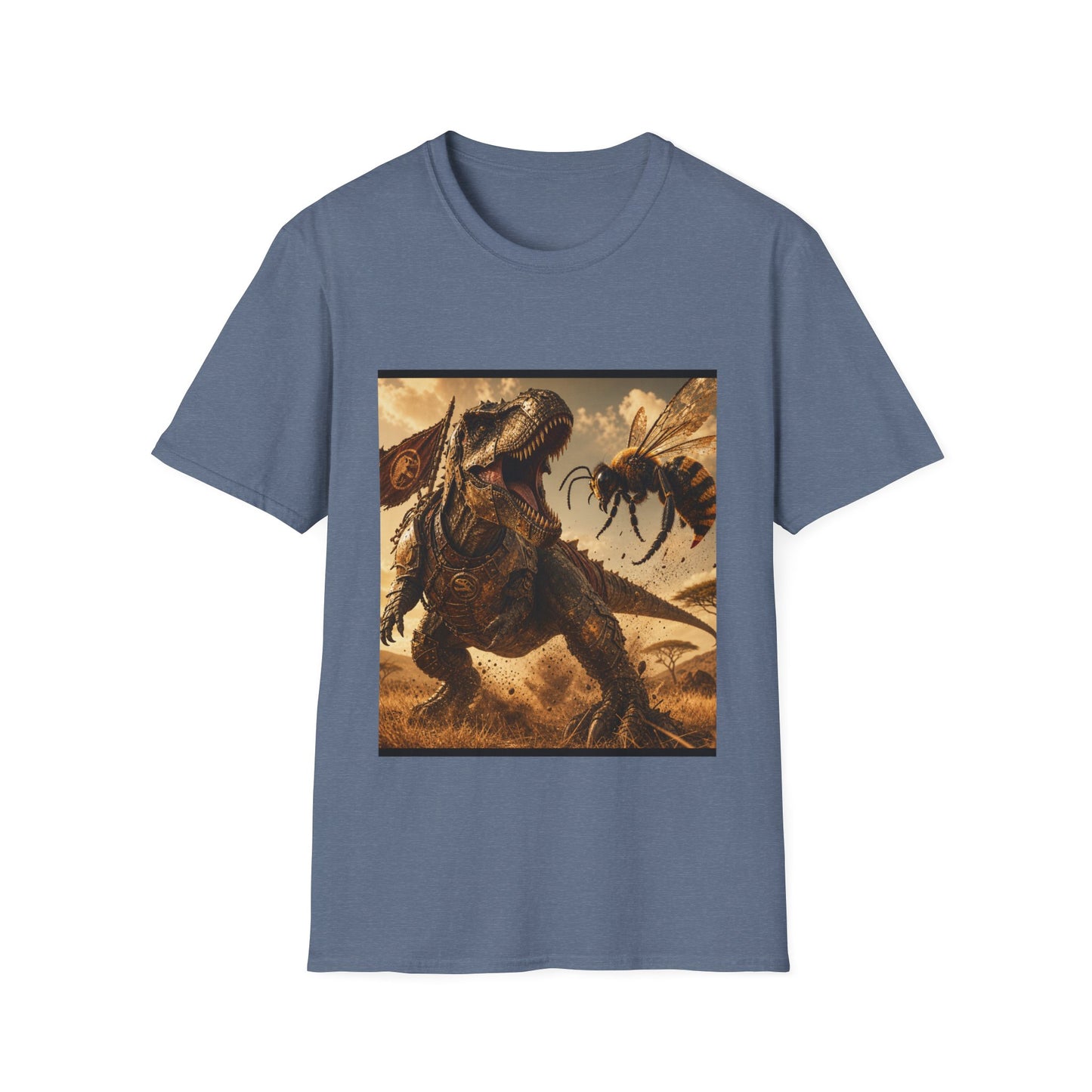 T‑Shirt — Dino vs. Giant Hornet Graphic Tee