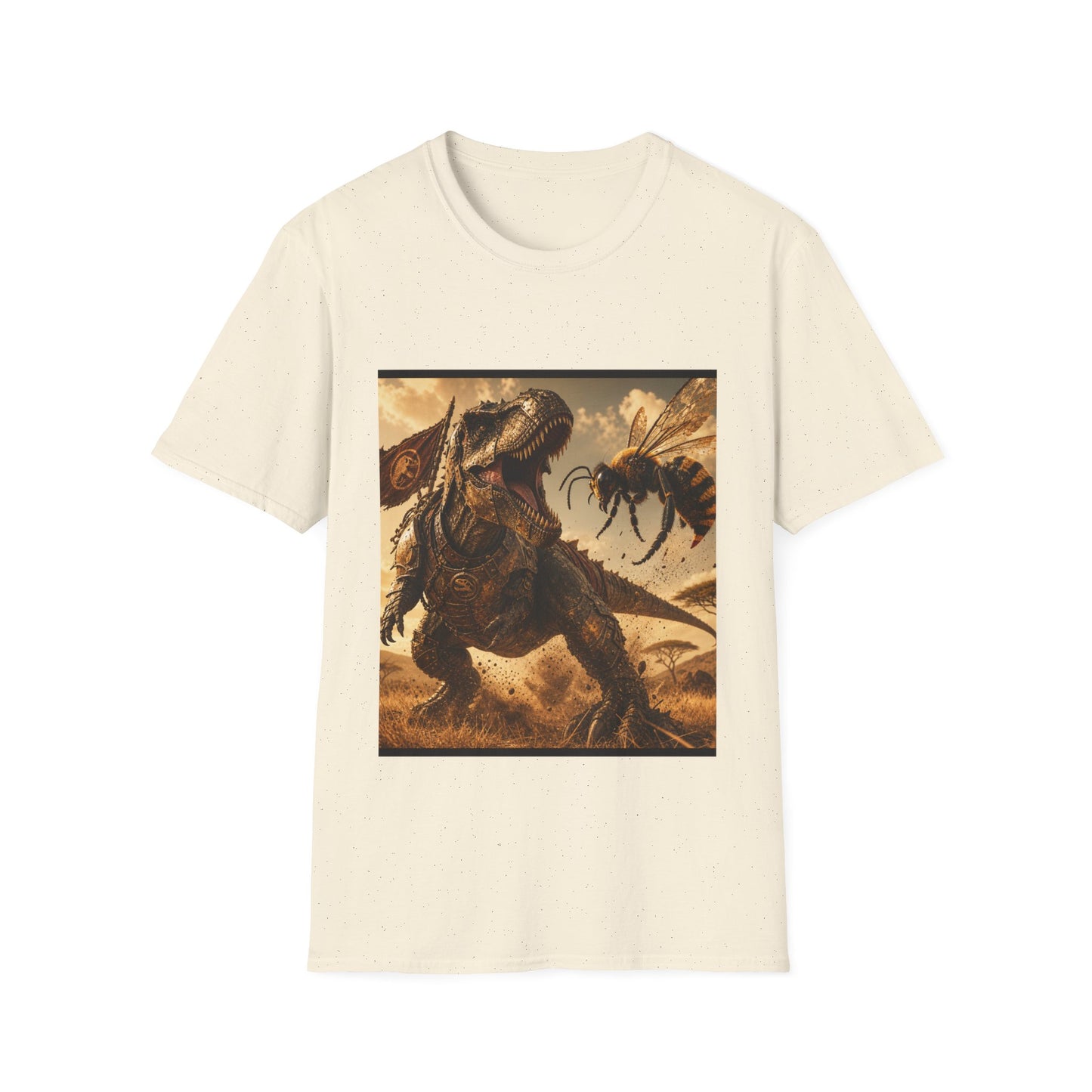 T‑Shirt — Dino vs. Giant Hornet Graphic Tee