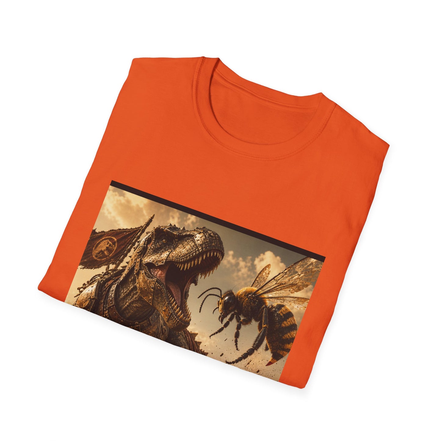 T‑Shirt — Dino vs. Giant Hornet Graphic Tee