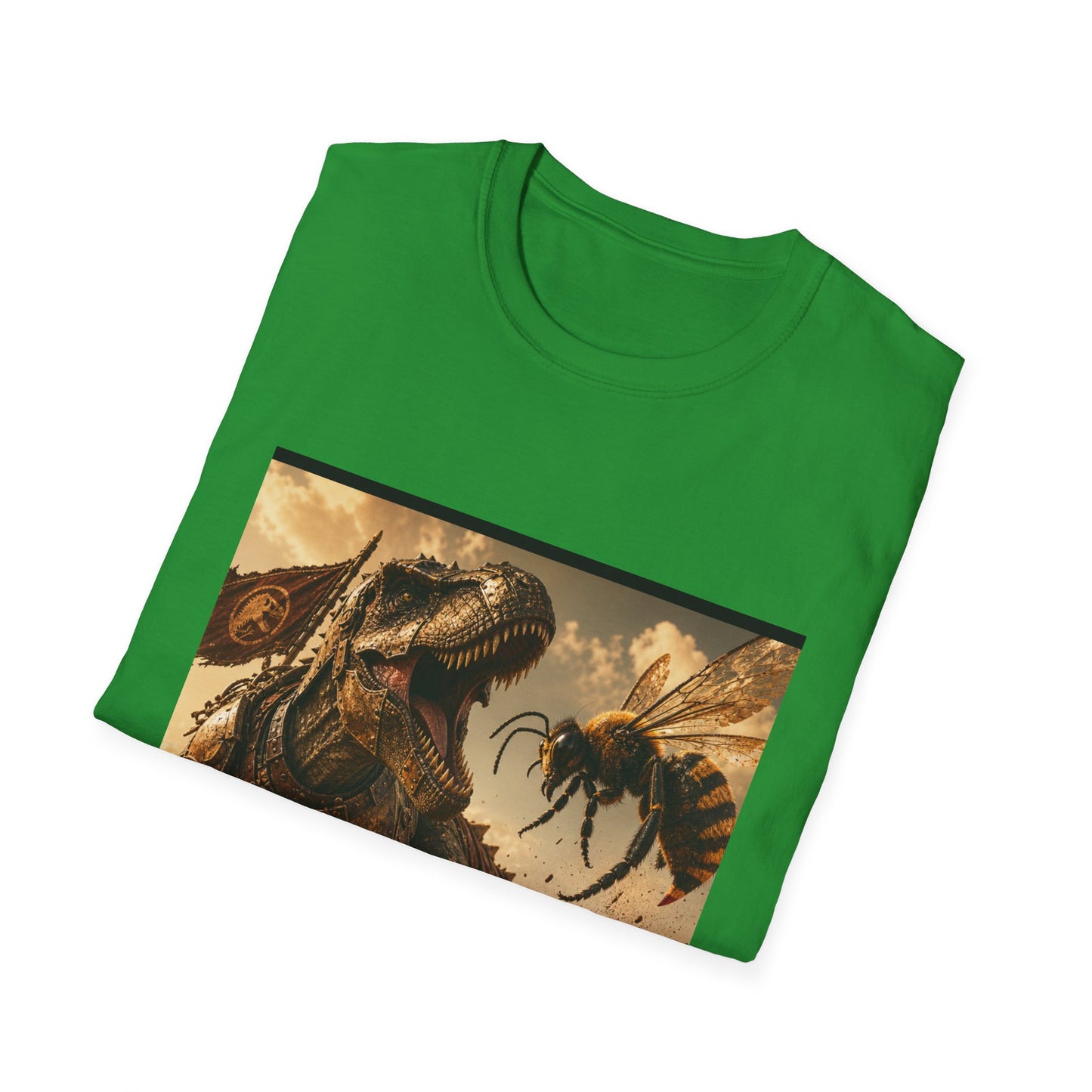 T‑Shirt — Dino vs. Giant Hornet Graphic Tee