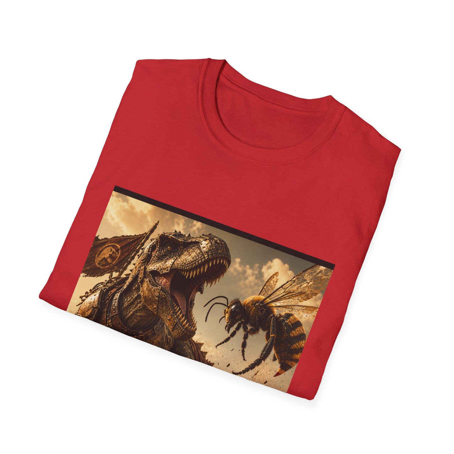T‑Shirt — Dino vs. Giant Hornet Graphic Tee