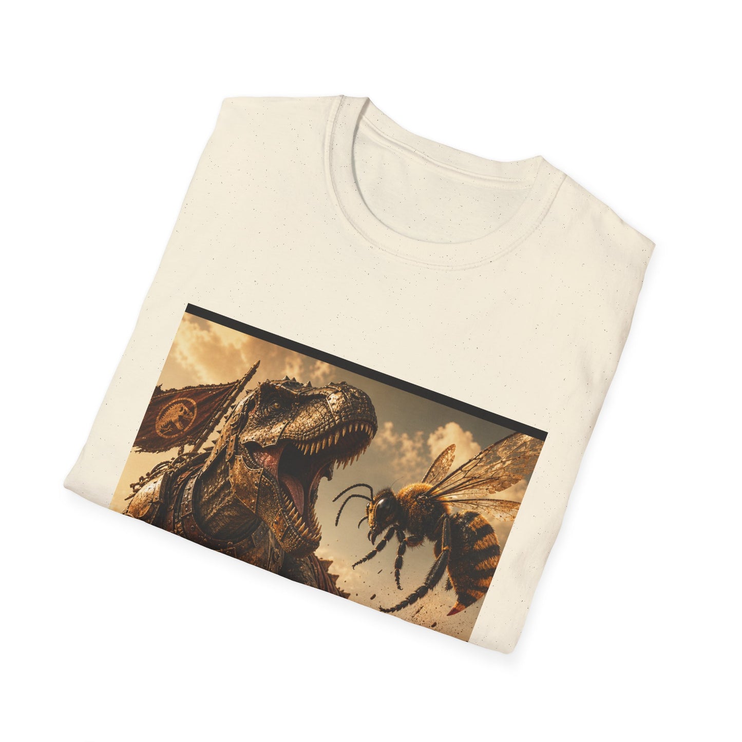 T‑Shirt — Dino vs. Giant Hornet Graphic Tee