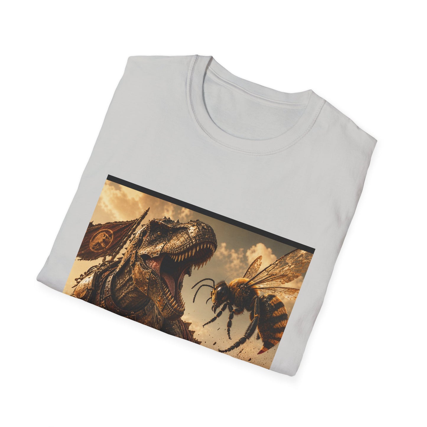 T‑Shirt — Dino vs. Giant Hornet Graphic Tee