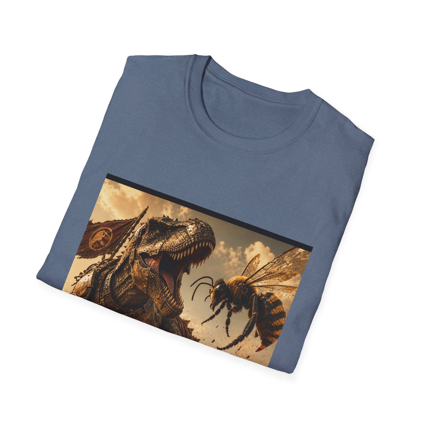T‑Shirt — Dino vs. Giant Hornet Graphic Tee