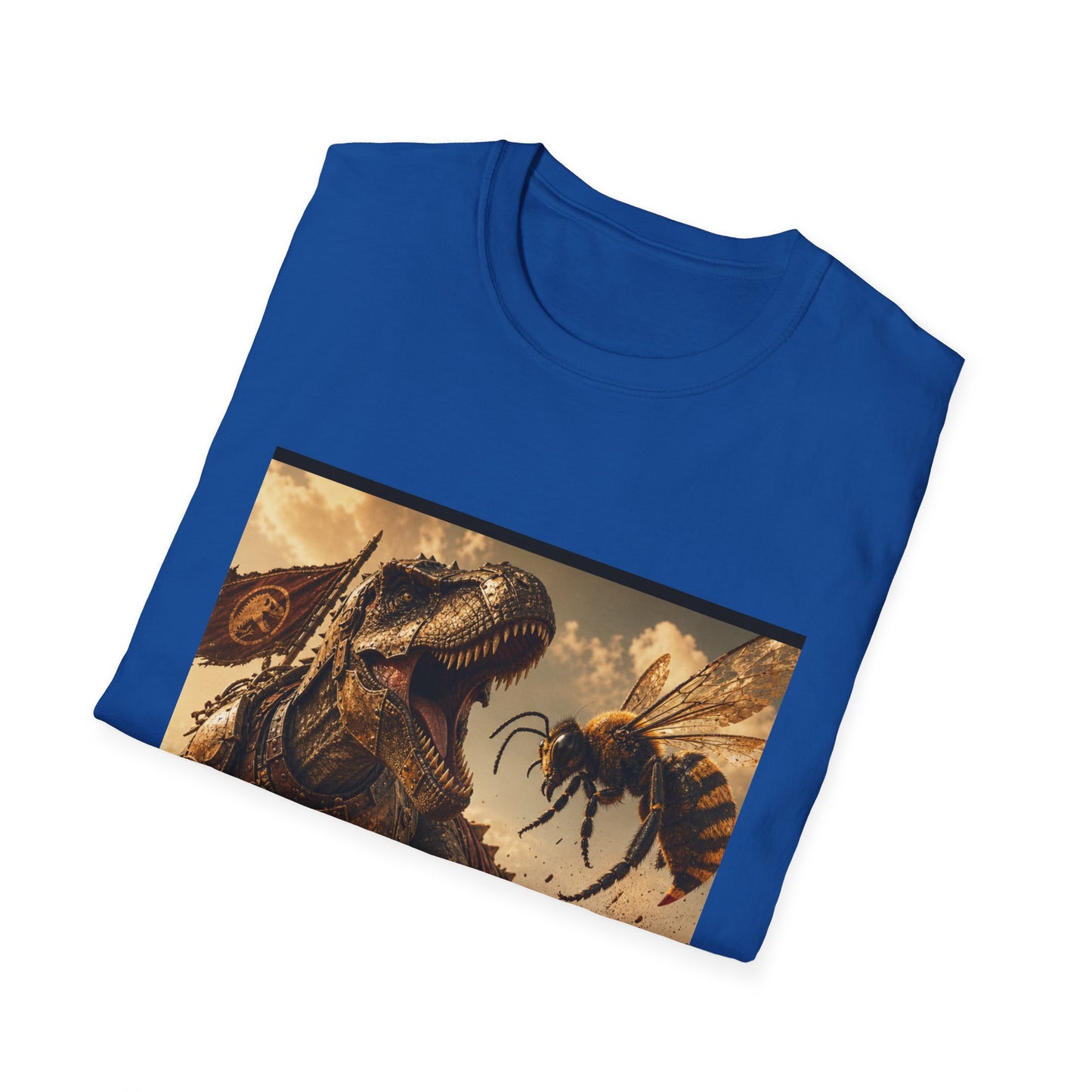 T‑Shirt — Dino vs. Giant Hornet Graphic Tee